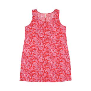 Vestido Corto Full Print Sin Mangas Cuello Redondo Mujer Geeps