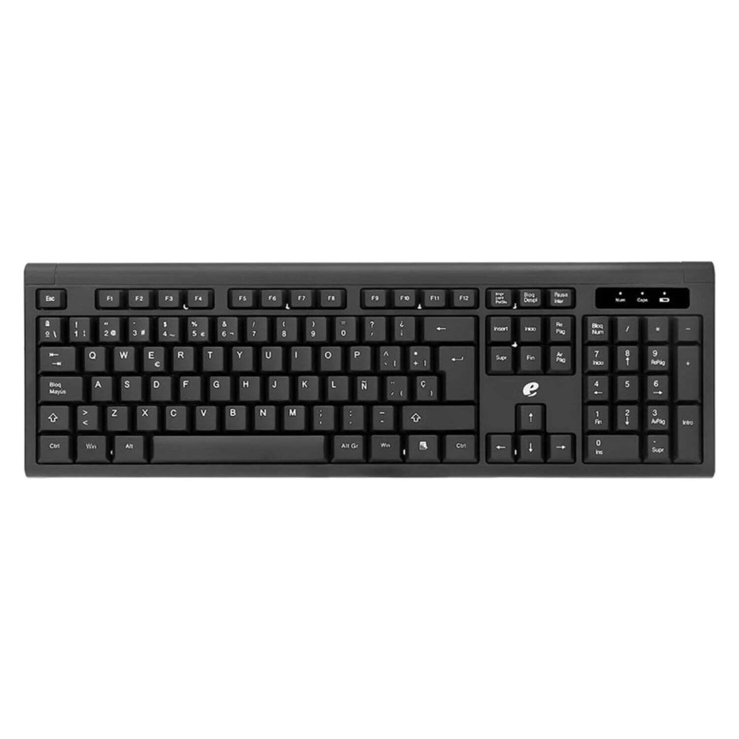 Kit Teclado Y Mouse Inalambrico Usb Negro Ekw111 image number 1.0