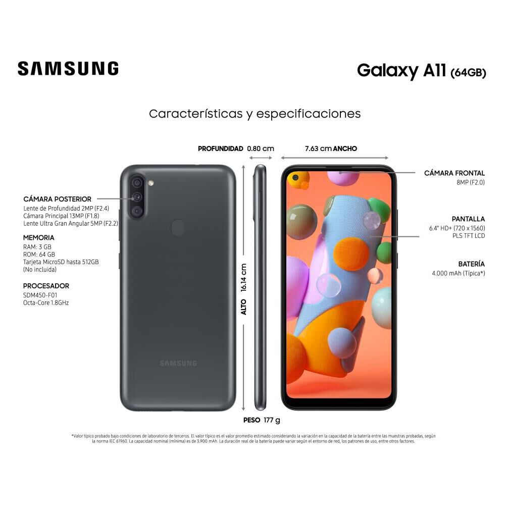 Smartphone Samsung Galaxy A11 / 64 Gb / Movistar image number 7.0
