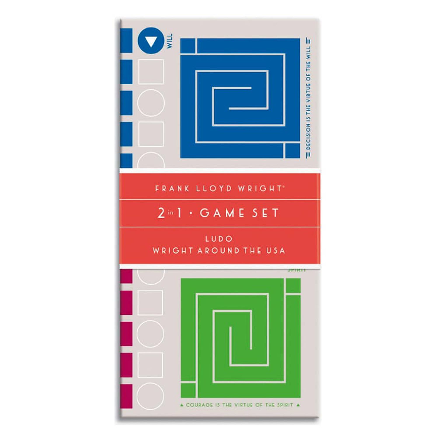 Juego 2 En 1, Ludo Y Carrera, Dise&ntilde;o Frank Lloyd Wright image number 0.0