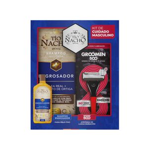 Pack Shampoo Engrosador Tío Nacho 415 Ml + Groomen 500