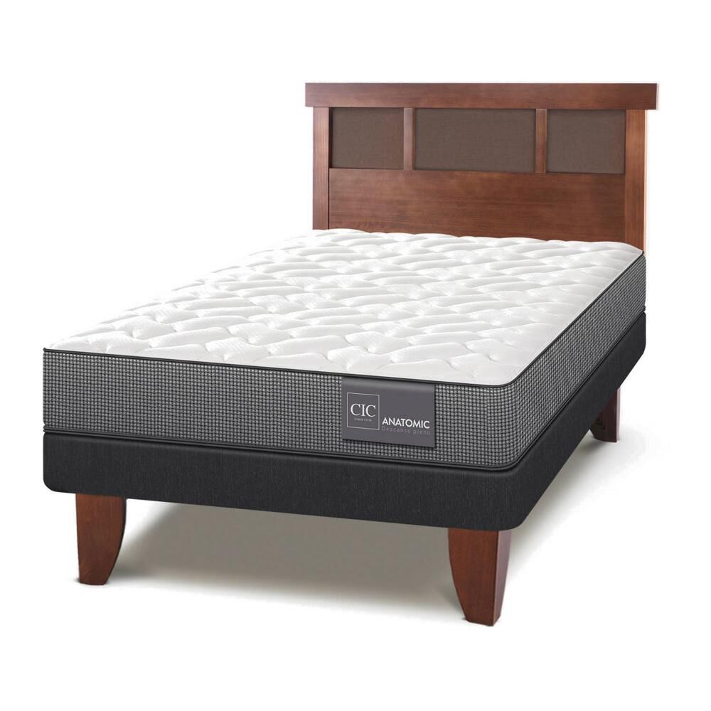 Cama Europea Cic Anatomic / 1.5 Plazas / Base Normal + Respaldo image number 2.0