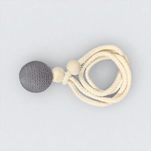 Pack De 02 Sujetadores Para Cortinas - Bola Tejida Plomo