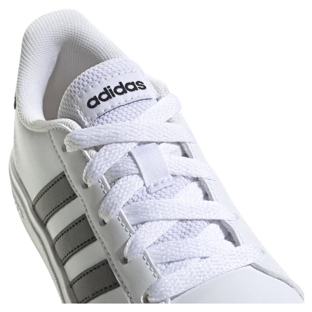 Zapatilla Infantil Unisex Adidas Grand Court Lifestyle Tennis Lace-up Blanco image number 7.0