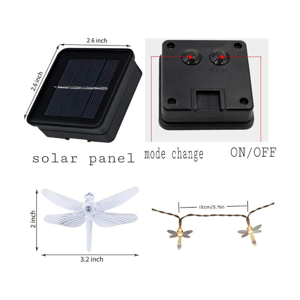 Guirnalda Luces Solares De Libelula 30 Luces Led image number 1.0