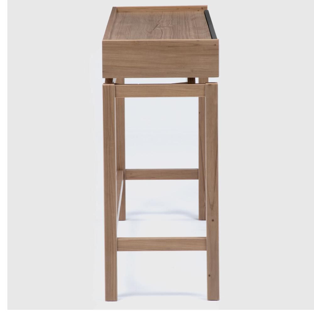 Mesa De Arrimo Roca Barcelona 2 Cajones Grafito-roble image number 2.0