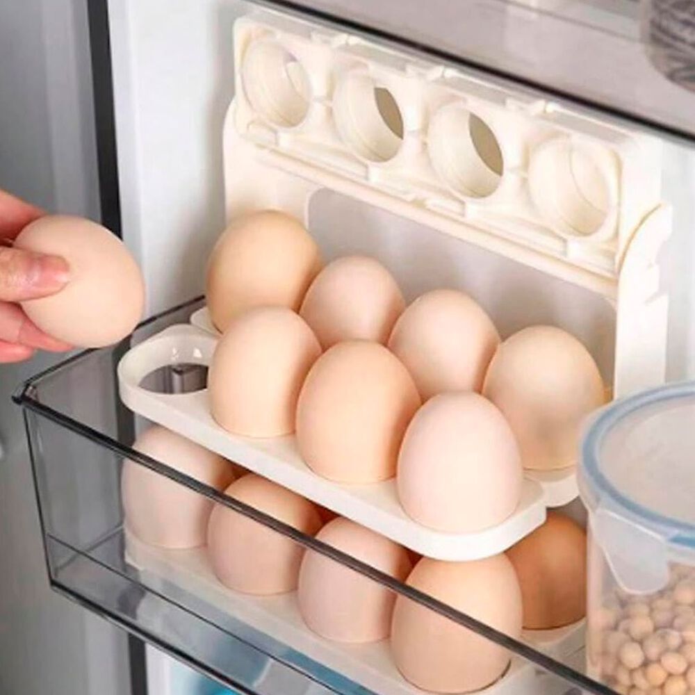 Estante Organizador Almacenamiento De Huevos Plegable De 3 Niveles image number 3.0