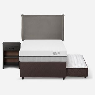 Cama Nido Rosen Pratta / 1.5 Plazas / Base Normal + Set De Maderas Maurice Gris