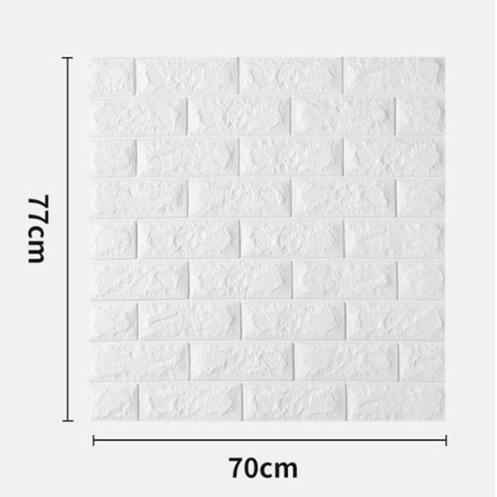 Pack 10 Lamina Papel Mural Autoadhesivo 3d Ladrillo 70x81 Rosa image number 1.0