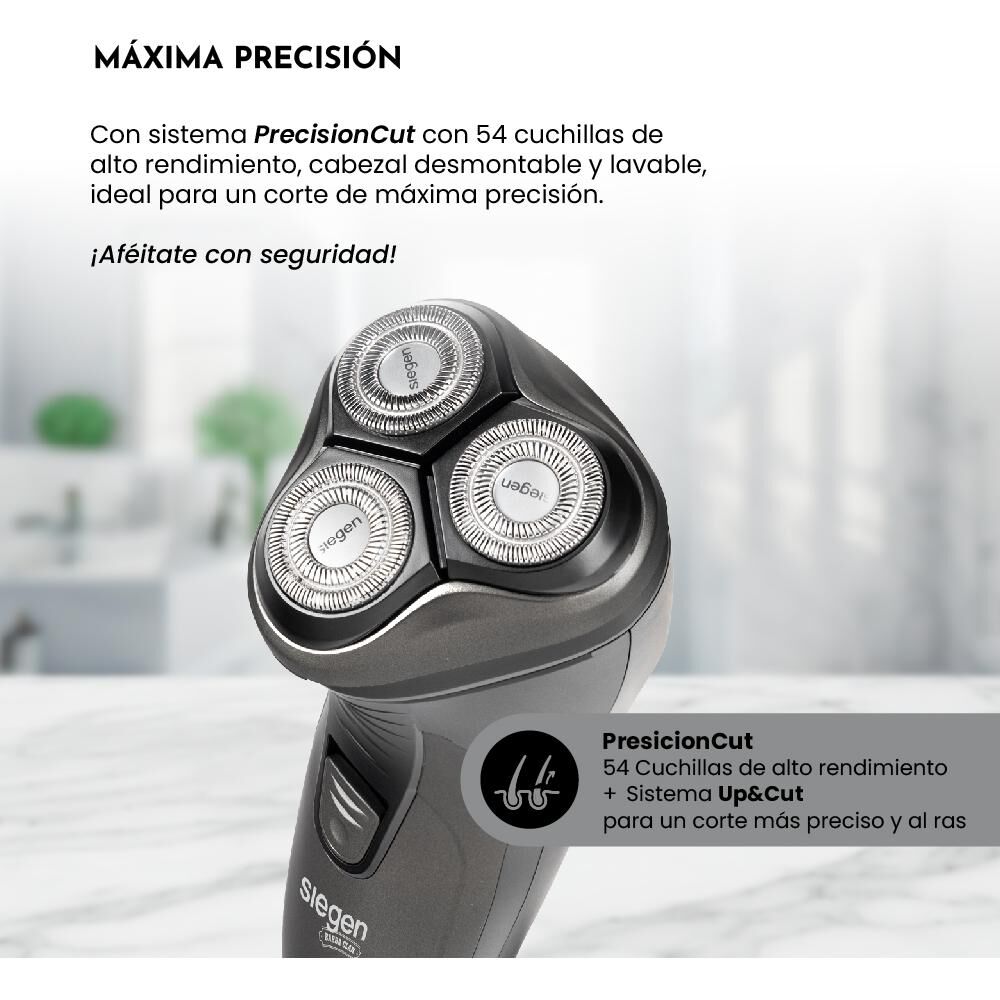 Combo Afeitadora Y Corta Pelo Siegen SG-8440C01 4 en 1 + Base Cargadora image number 5.0