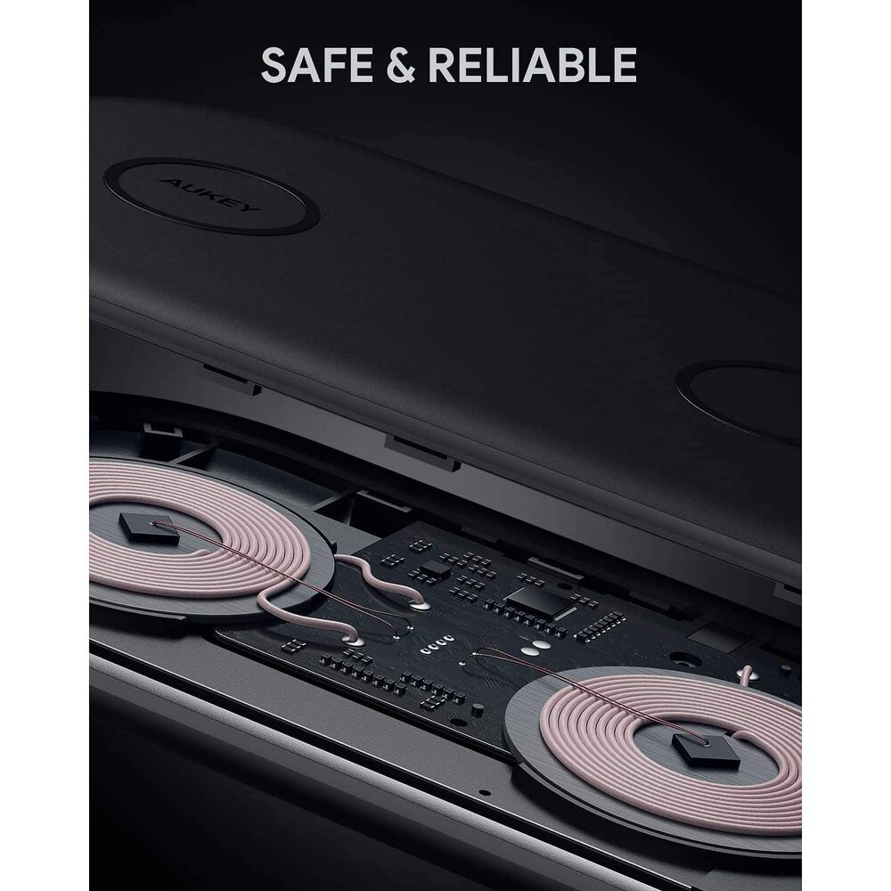 Aukey Estaci&oacute;n De Carga Carga R&aacute;pida Qi 3 En 1 36w Negro Lc-q10 image number 5.0