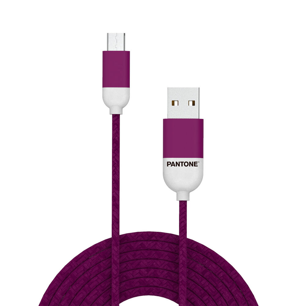 Cable De Datos Micro Usb 1 Mt Pantone High Speed Morado image number 1.0