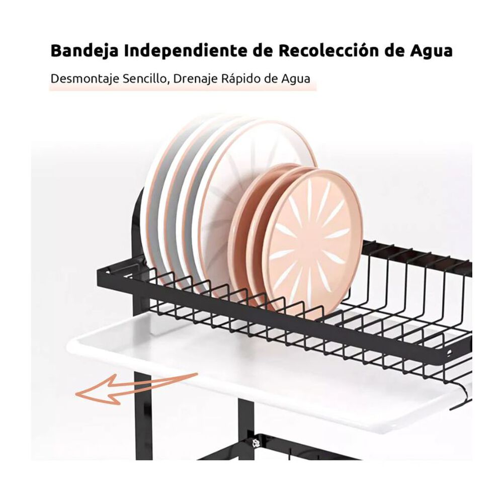 Secador Escurridor De Platos Loza Vajilla 2 Niveles Cocina image number 2.0