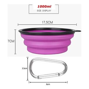 Plato Plegable Grande Port&aacute;til Paseos Viajes Mascotas