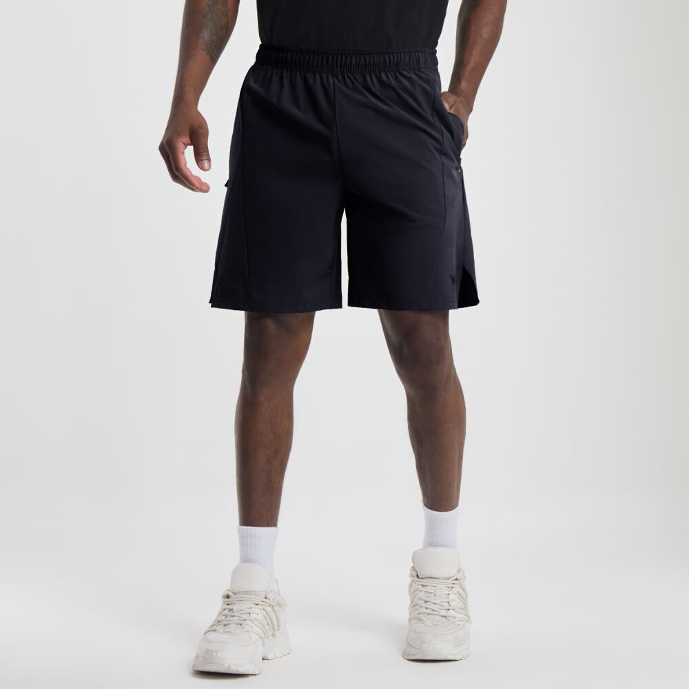 Short Deportivo Liso Tiro Medio Regular Hombre Wetland image number 0.0