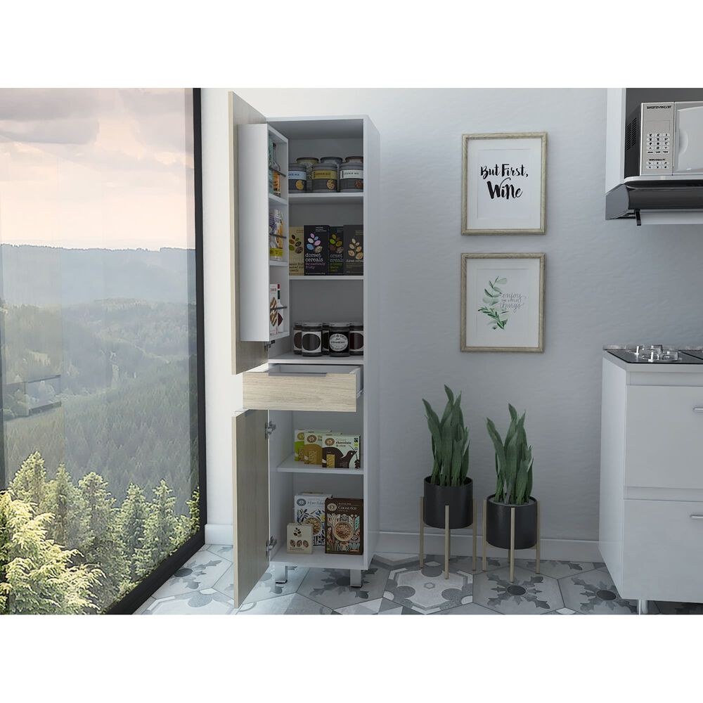 Mueble Alacena 2 Puertas 1 Cajon Fm-011c- Caf&eacute; Claro image number 8.0