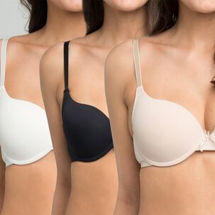 Pack Sostén Push Up Mujer Intime / Copa B / 3 Unidades