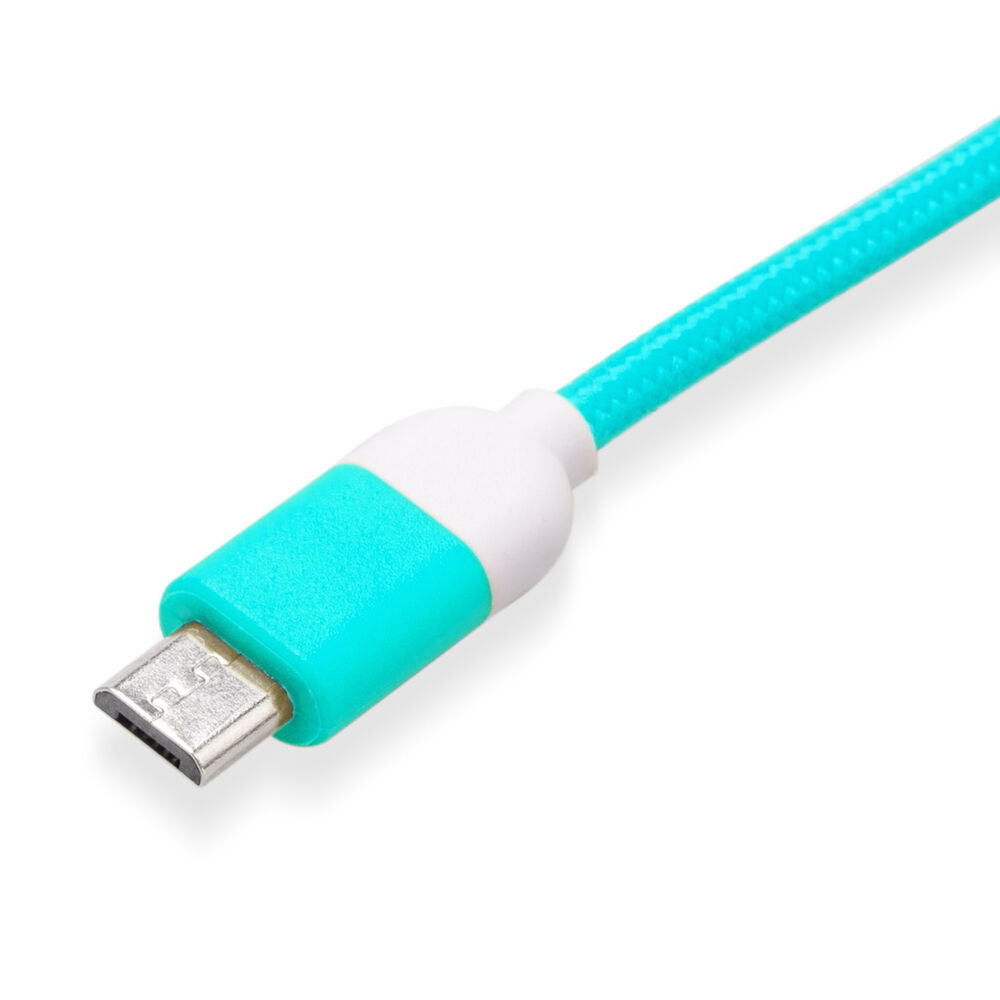 Cable De Datos Micro Usb 1 Mt Pantone High Speed Turquesa image number 2.0
