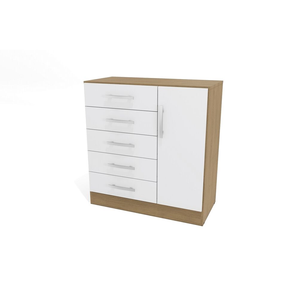 C&oacute;moda Yardas Beatriz Blanco / Angel&iacute;n 5 Cajones 1 Puerta image number 0.0