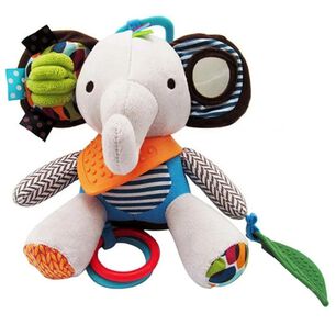 Sonajero De Peluche De Tela Animales Elefante