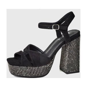 Sandalia Liya Negro Brillante