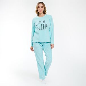 Pijama Polar Fleece Manga Larga Mujer Geeps Secret