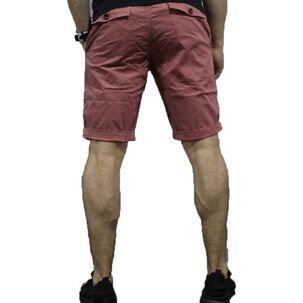 Bermuda Elasticada Rosa Con Dise&ntilde;o