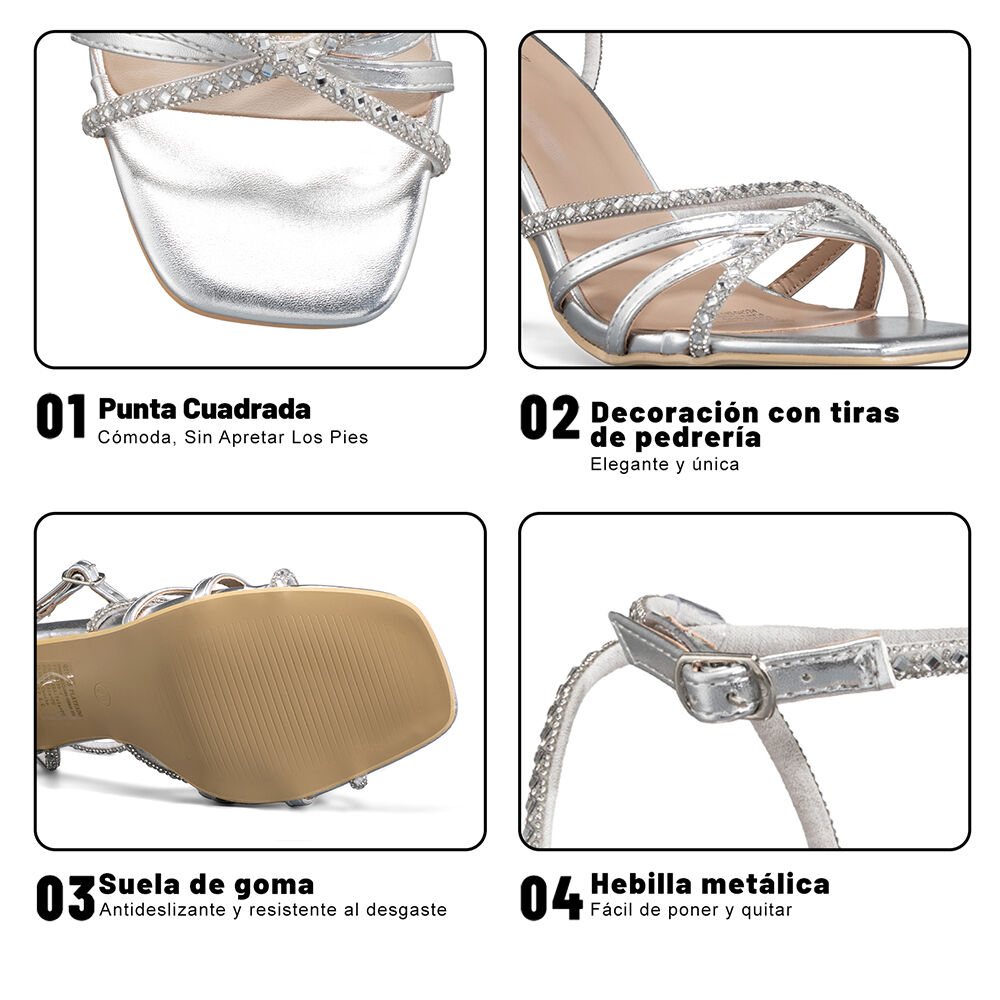 Sandalia Taco Alto Fiesta Mujer Weide Qiu385 image number 6.0