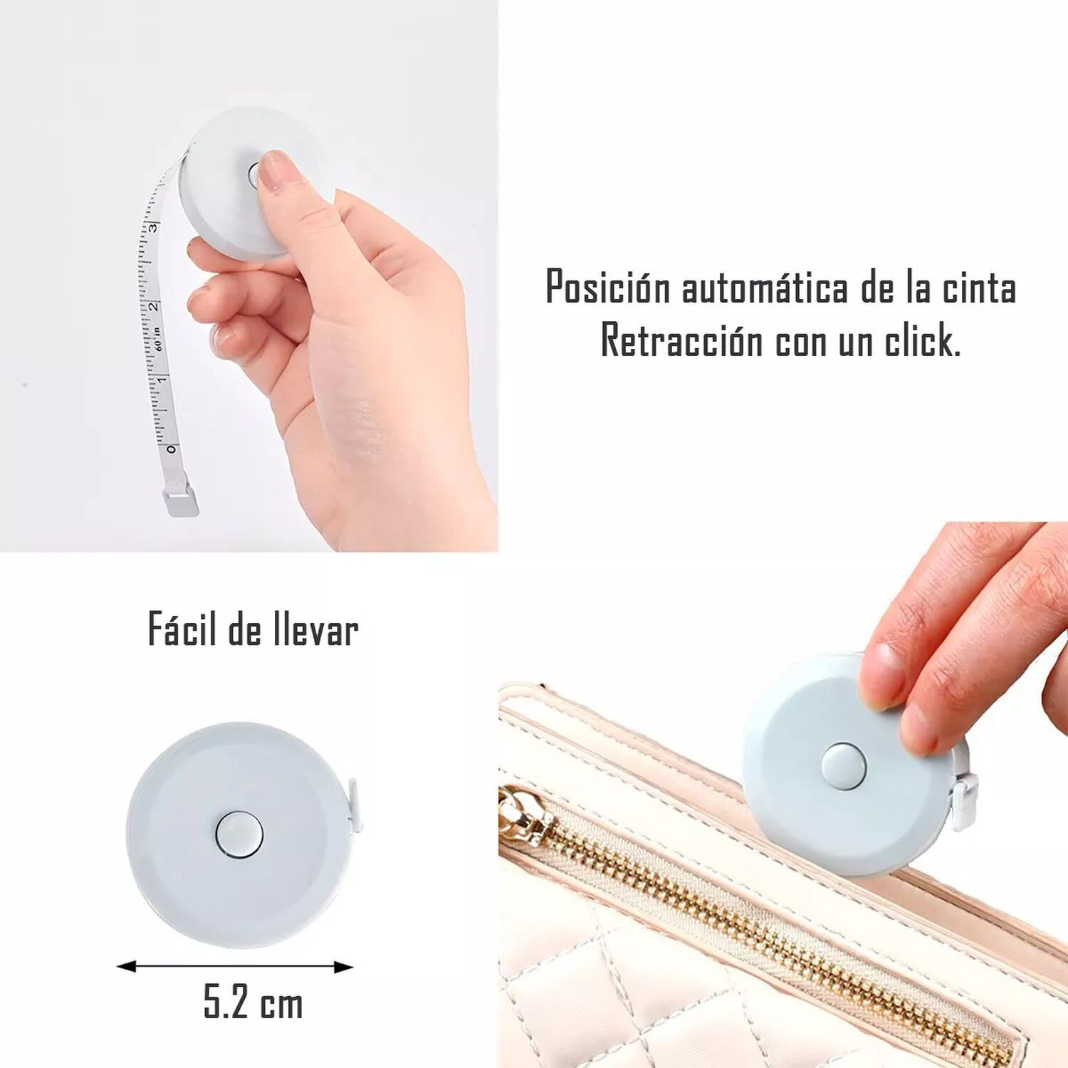 Cinta M&eacute;trica Huincha De Uso Medico Para Medir Blanca Oneder image number 3.0