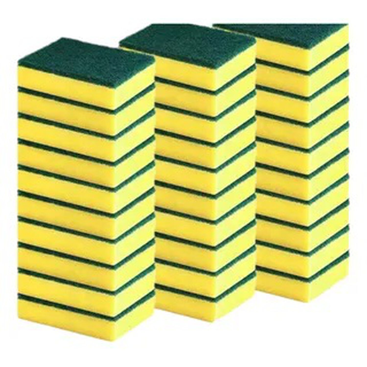 Esponjas Para Lavar Loza Fibra Gruesa 4 Unidades Esponja De Cocina Amarilla Resistente image number 2.0