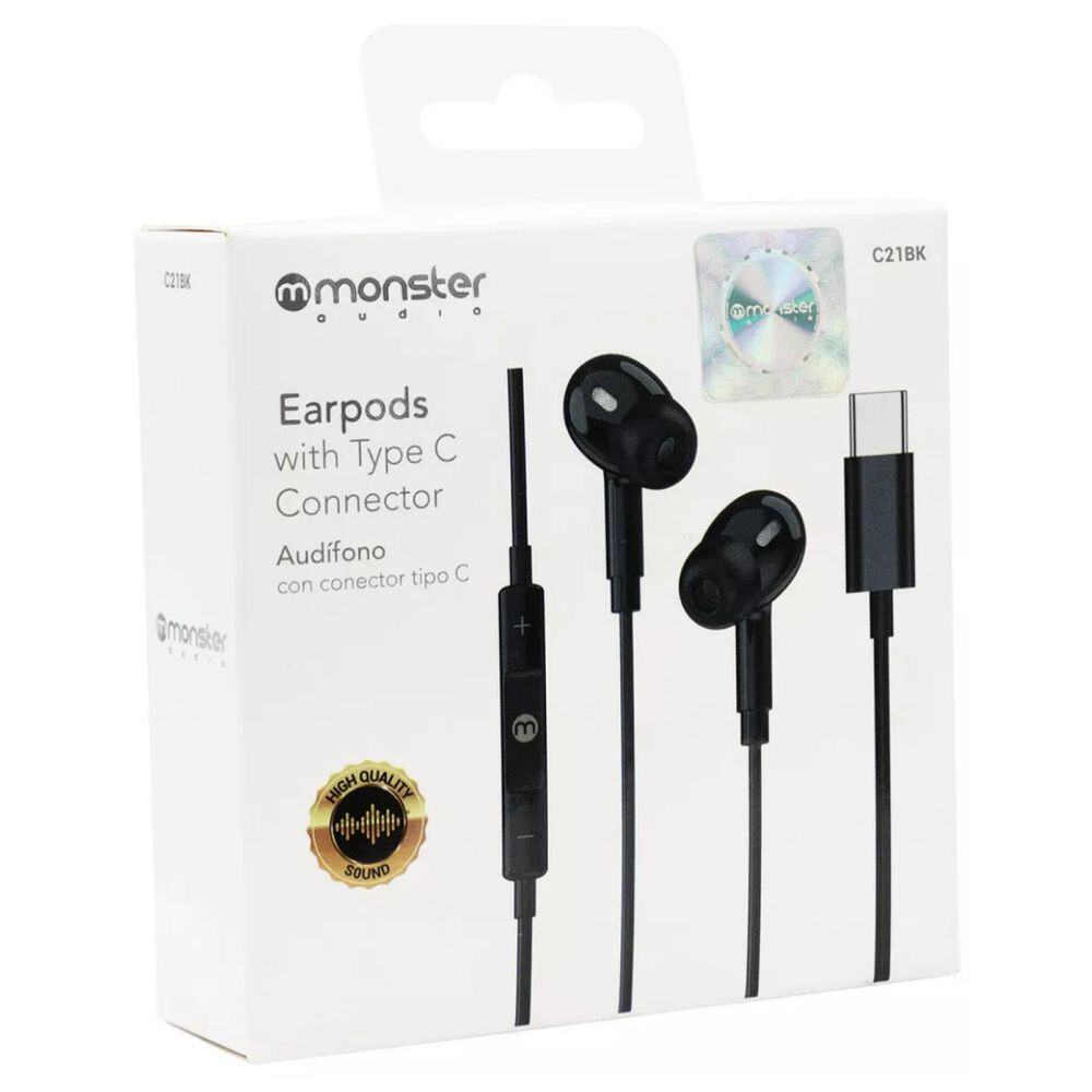 Audifonos Alambricos Manos Libres Usb C 120cm Negro Earpods image number 3.0