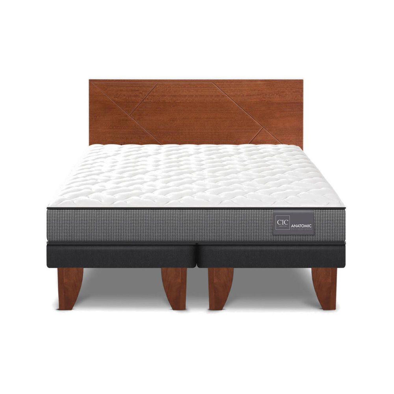 Cama Europea Cic Anatomic / 2 Plazas / Base Dividida + Respaldo image number 0.0