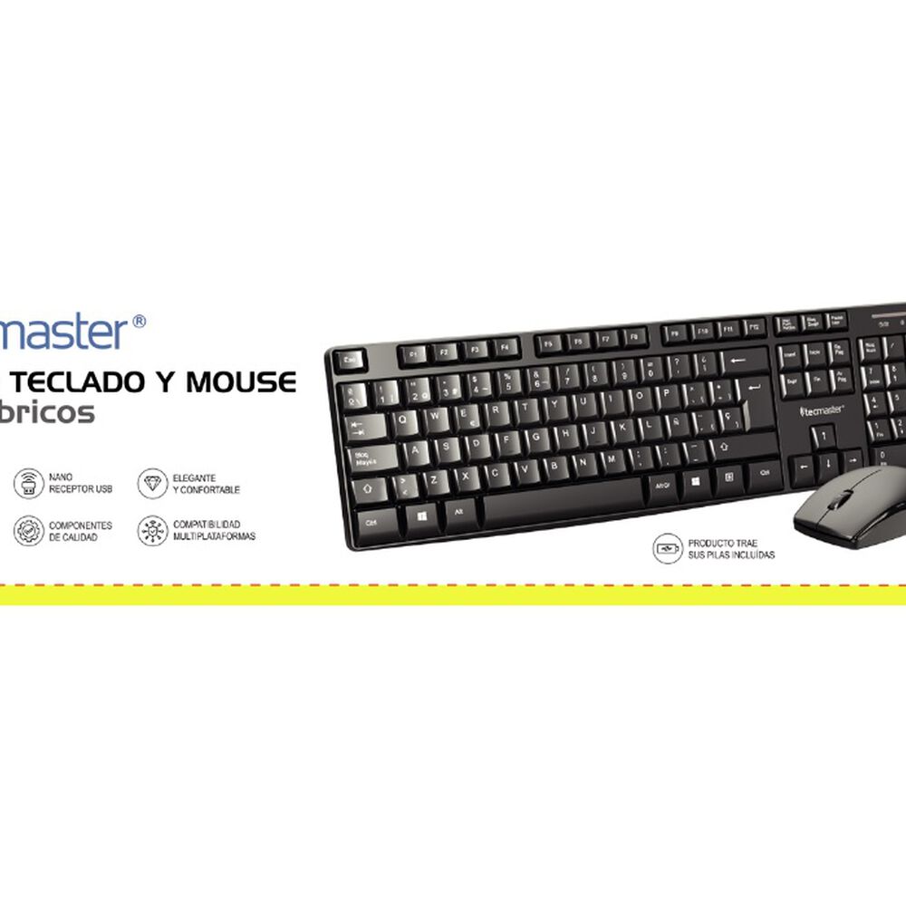 Combo Kit Teclado Y Mouse Inalambrico Tecmaster image number 3.0