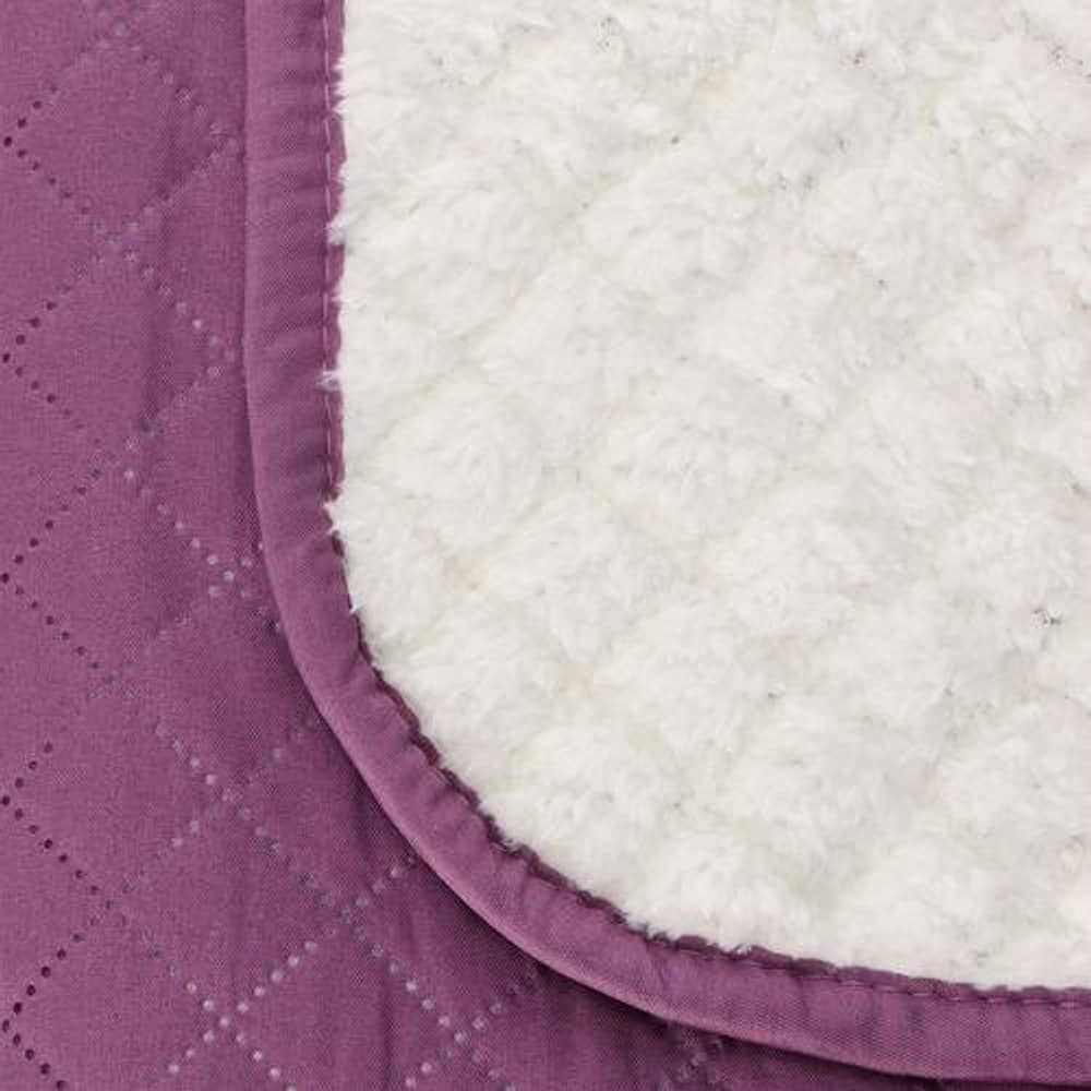 Quilt Andes Sherpa Liso Morado 2 Plazas image number 2.0