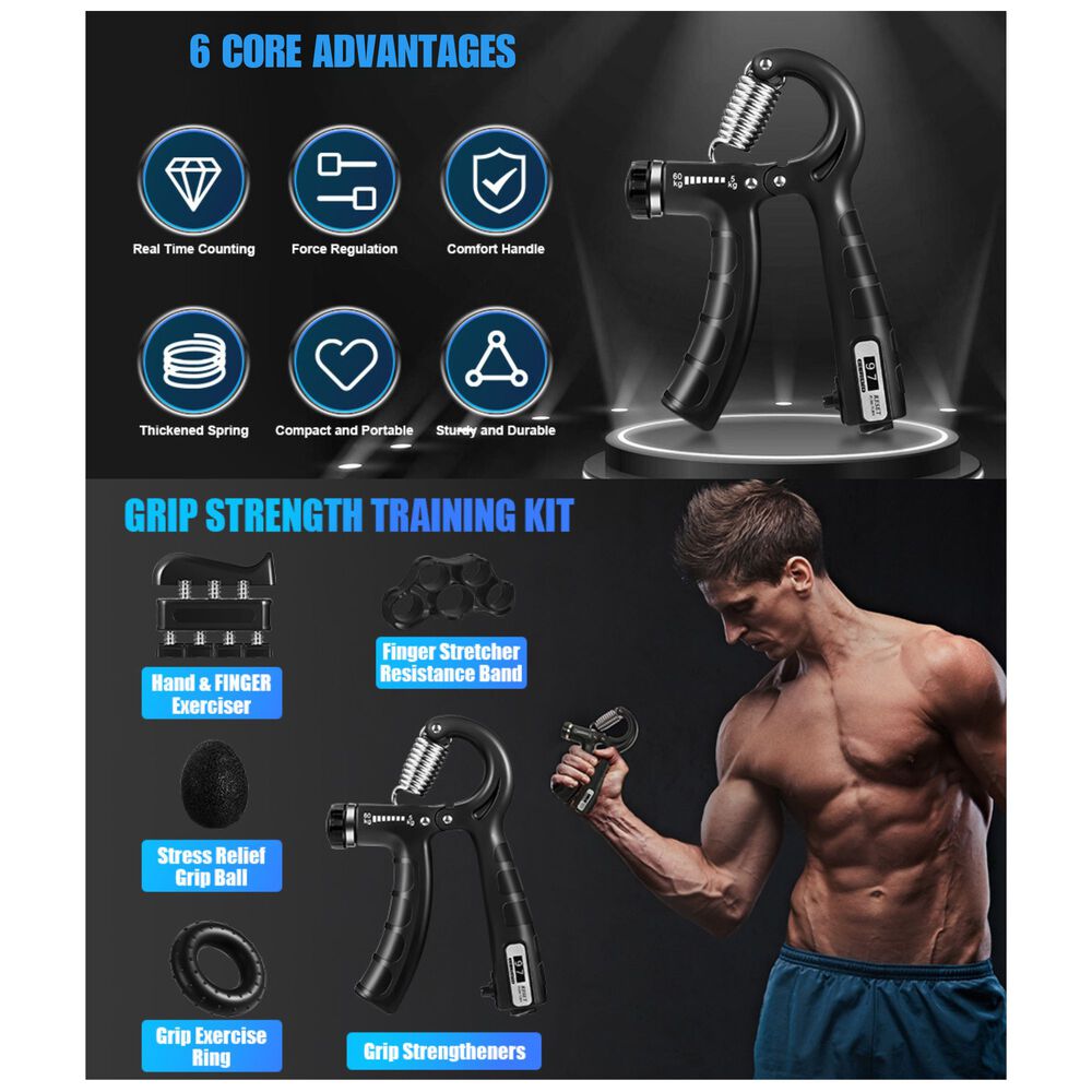 Set Hand Grip 10-60 Kg Manos Dedos Antebrazo Yepsport image number 4.0