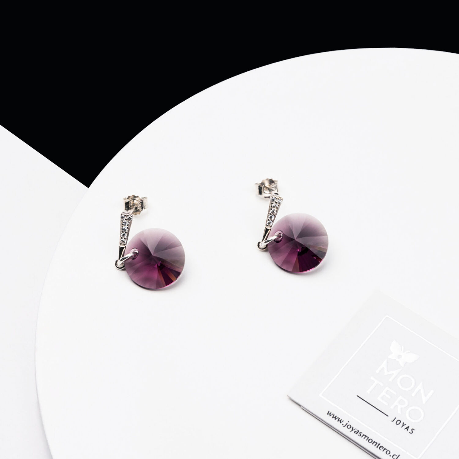 Aros Paris Cristales Genuinos Amethyst image number 1.0