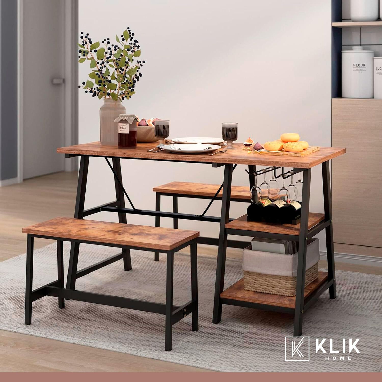Comedor Industrial Con Repisas Y Banquetas image number 1.0