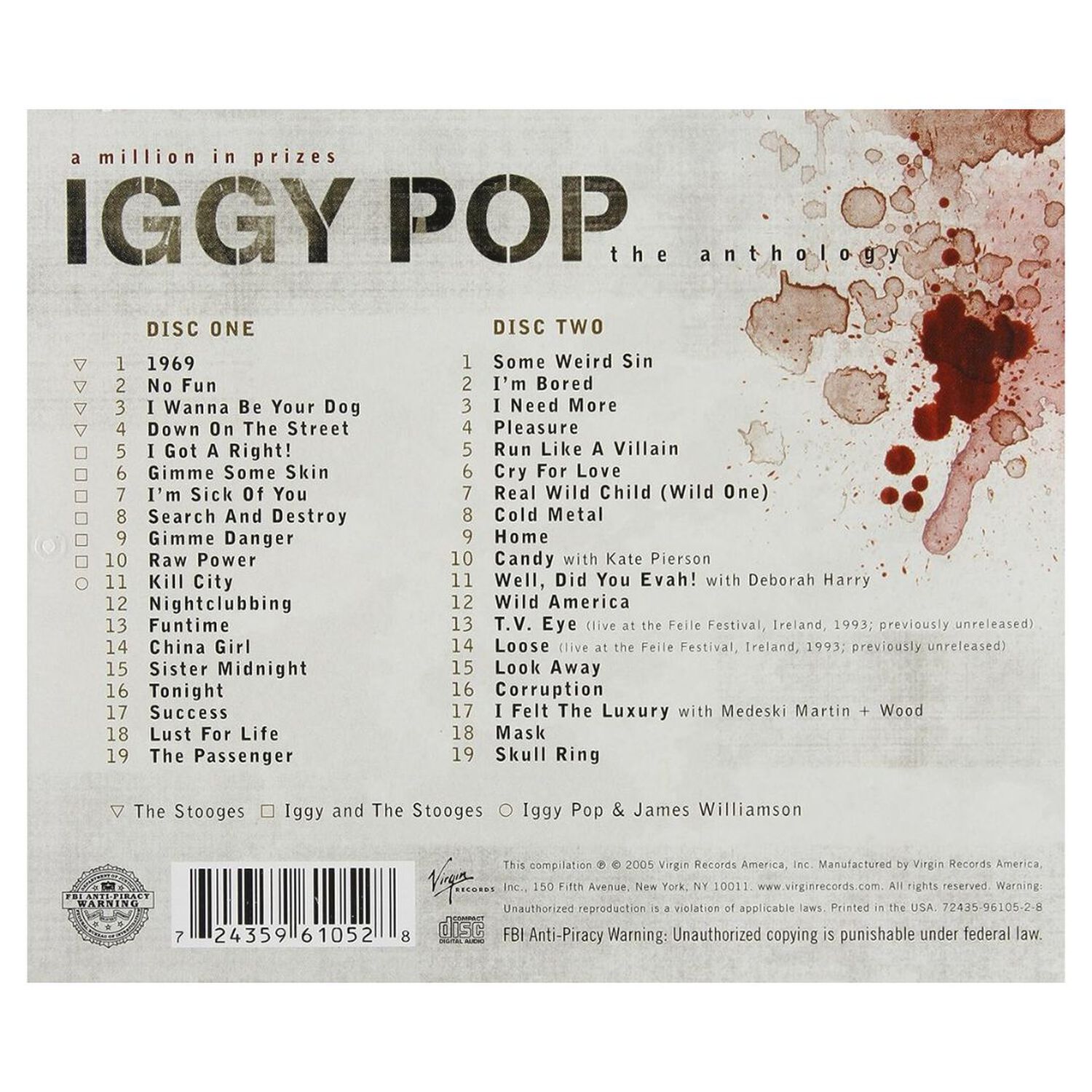 Iggy Pop - A Million In Prizes Anthology (2cd) | Cd image number 1.0
