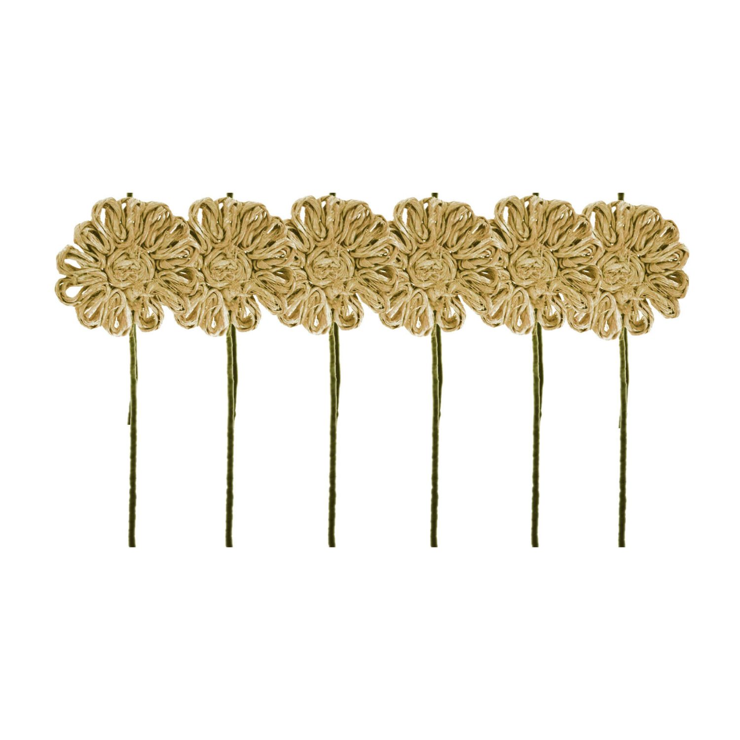 Flor Yute Natural 38 Cm Pack 6 Un. image number 0.0