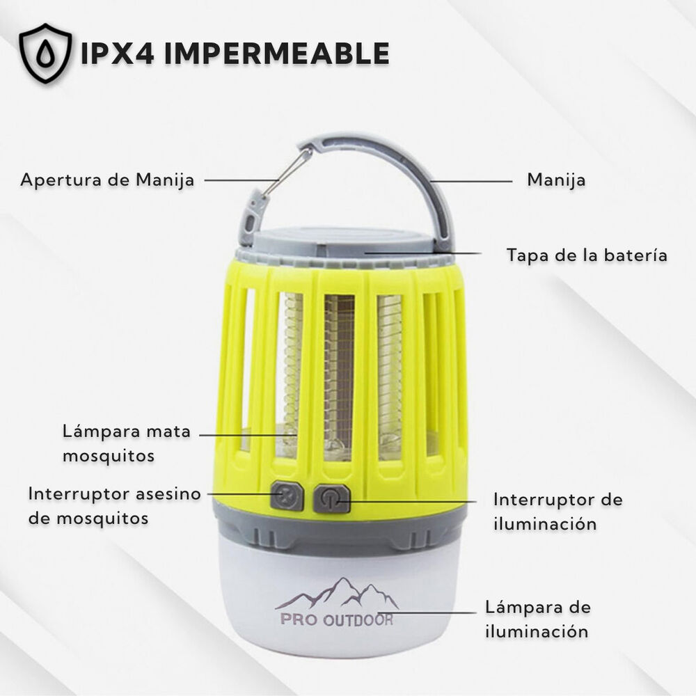 Lampara Led Anti Mosquitos Contra Agua Pro Outdoor image number 4.0