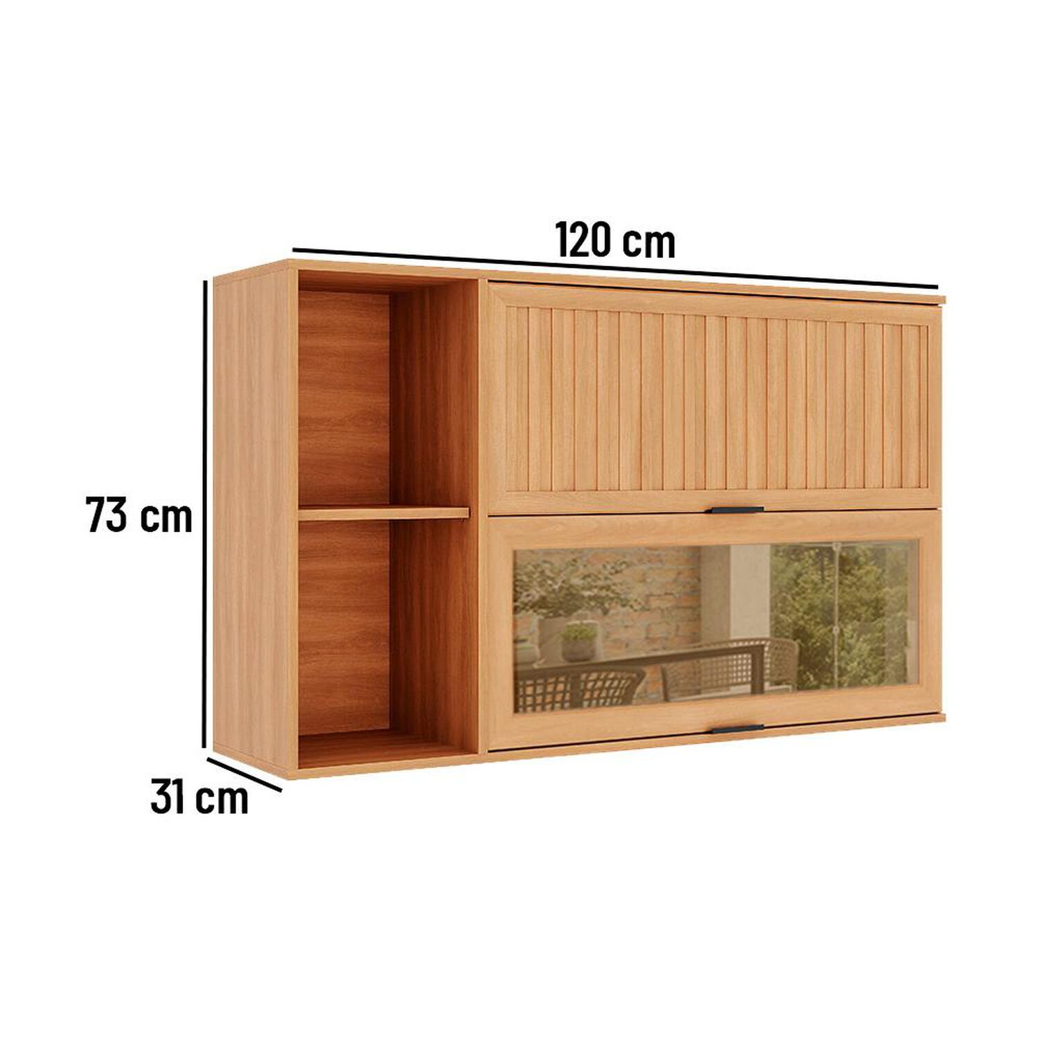 Mueble De Cocina Roca A&eacute;reo Casta&ntilde;a Modular / 2 Puertas image number 3.0