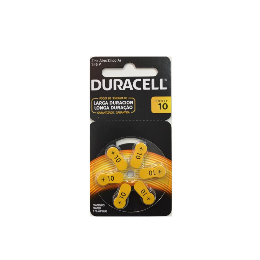 Pila Duracell Auditiva D10x6 1.45 Volt Fx image number 0.0