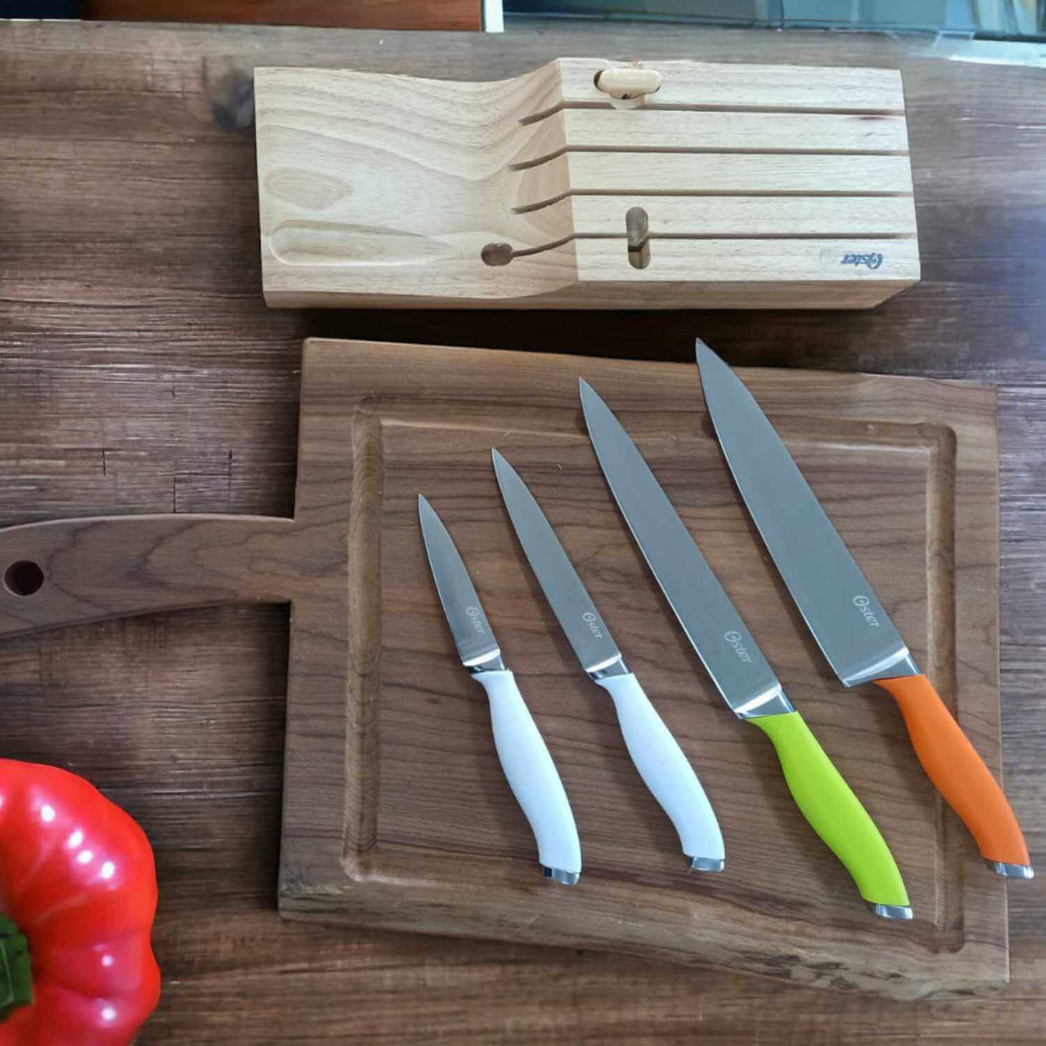 Set Cuchillos Mango Silicona 5 Piezas Chef - Oster image number 5.0