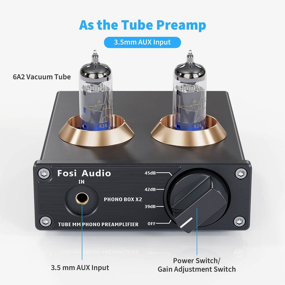 Preamplificador A Tubo Hifi Tornamesas - Fosi Audio Box X2 image number 2.0