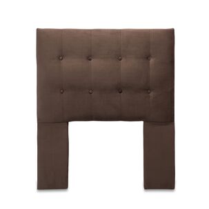 Respaldo Sevilla Con Patas Felpa 1,5 Plazas Chocolate
