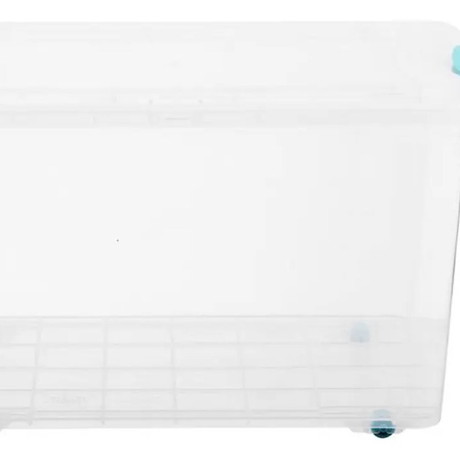 Caja Organizadora Almacenamiento Suprema 50 Lts Color Transparente Tapa Turquesa image number 1.0