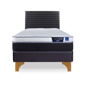 Cama Europea Flex Nexus / 1.5 Plazas / Base Normal + Respaldo
