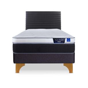 Cama Europea Flex Nexus / 1.5 Plazas / Base Normal + Respaldo