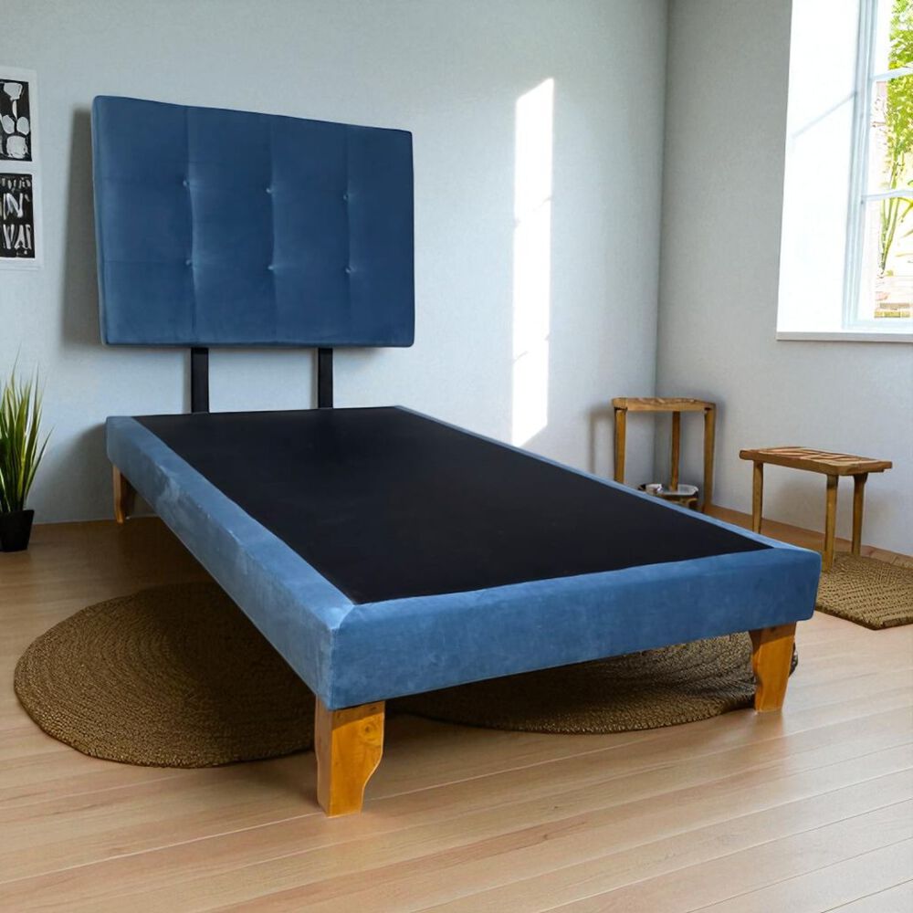 Cama De Plaza Y Media Felpa Azul Jeans image number 1.0