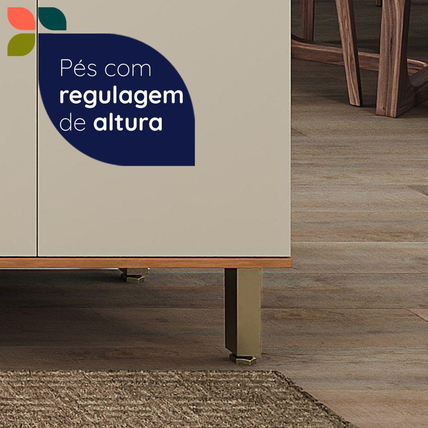 Mueble De Cocina Roca Base De Cocina Casta&ntilde;a Modular / 2 Puertas / 3 Cajones image number 5.0